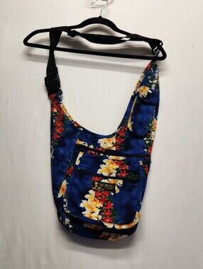 ⭐️Island Aloha Wear Crossbody Bag Tropical Blue Floral Hibiscus Travel Festival